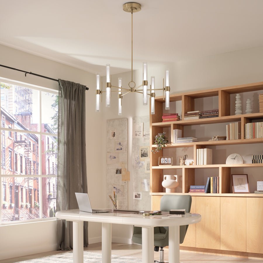 Chandelier Riven - Bronze au champagne by Kichler | Luminaires & cie