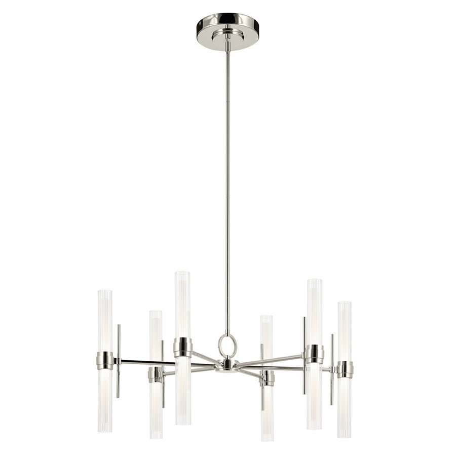 Chandelier Riven - Nickel poli by Kichler | Luminaires & cie