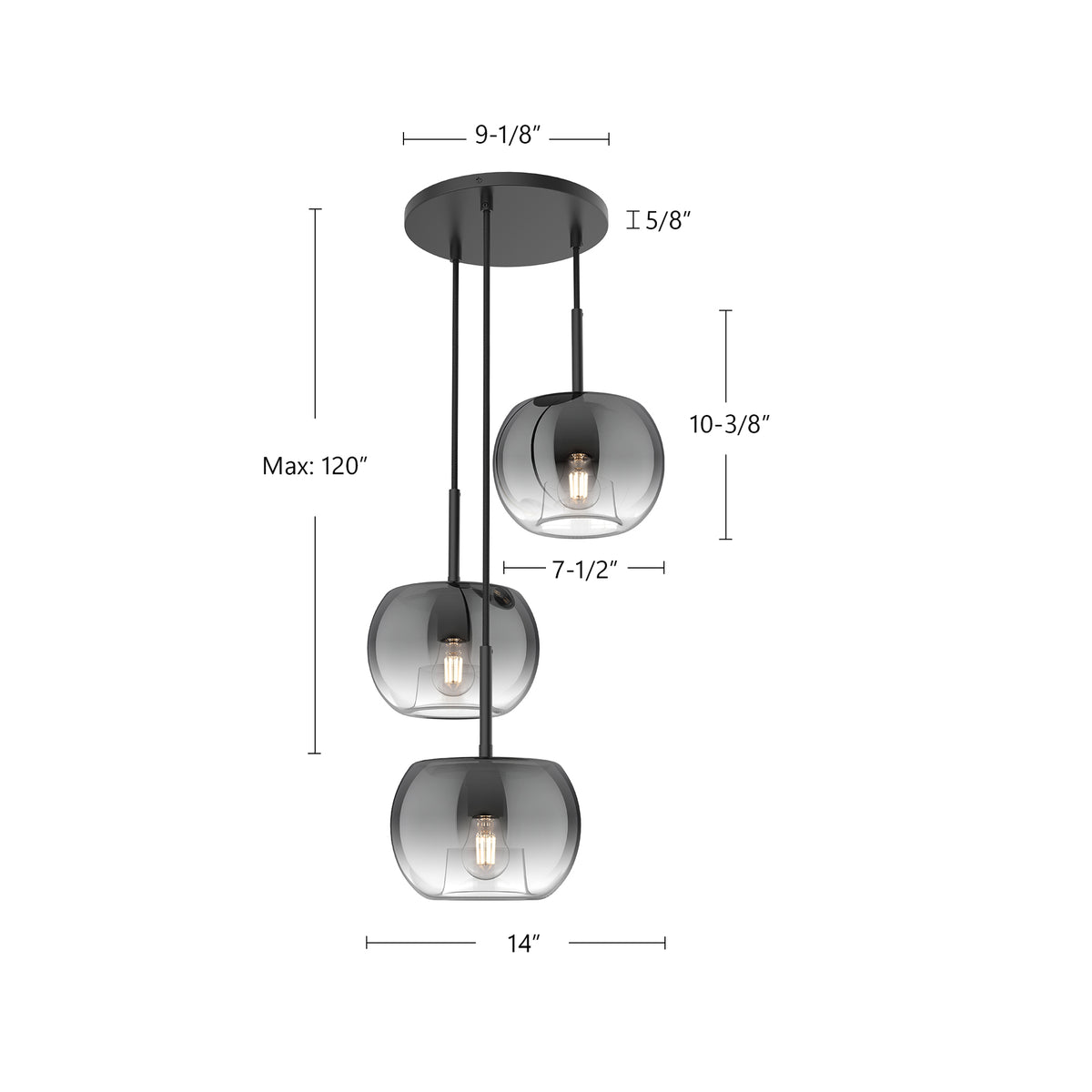 Lustre Samar Or brossé/Cuivre – vue 5