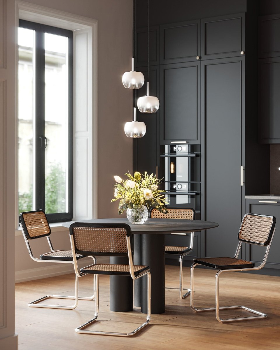 Chandelier Samar - Chrome / Opale Verre by Kuzco Lighting | Luminaires & cie