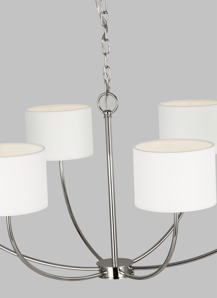 Chandelier Sawyer - Nickel poli 36" by Visual Comfort Studio | Luminaires & cie