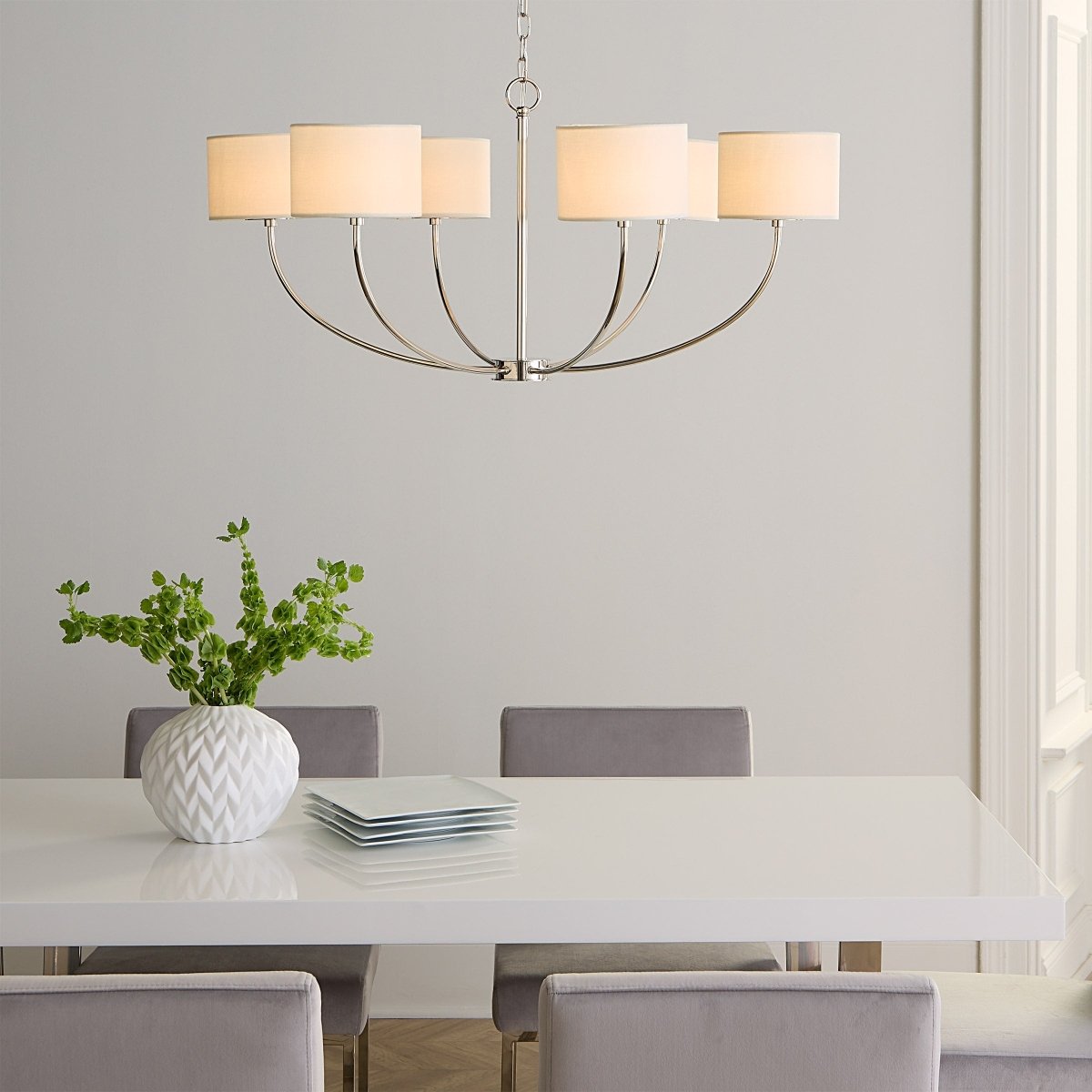 Chandelier Sawyer - Nickel poli 36" by Visual Comfort Studio | Luminaires & cie