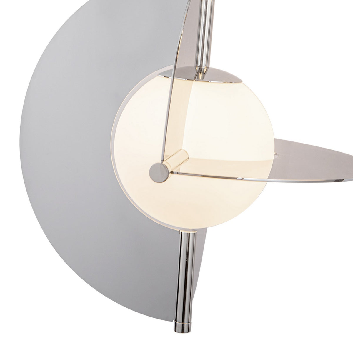 Lustre Scorpio Nickel poli / Verre opale – vue 3