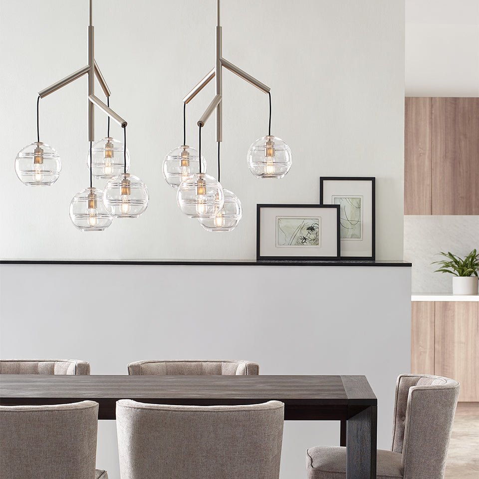 Chandelier Sedona Simple - Laiton vieilli Transparent Non by Tech Lighting | Luminaires & cie