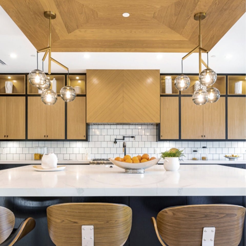 Chandelier Sedona Simple - Nickel satiné Fumé Oui by Tech Lighting | Luminaires & cie