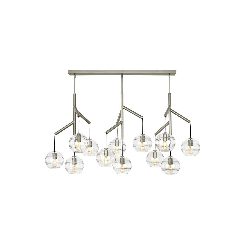 Chandelier Sedona Triple - Nickel satiné Transparent Non by Tech Lighting | Luminaires & cie