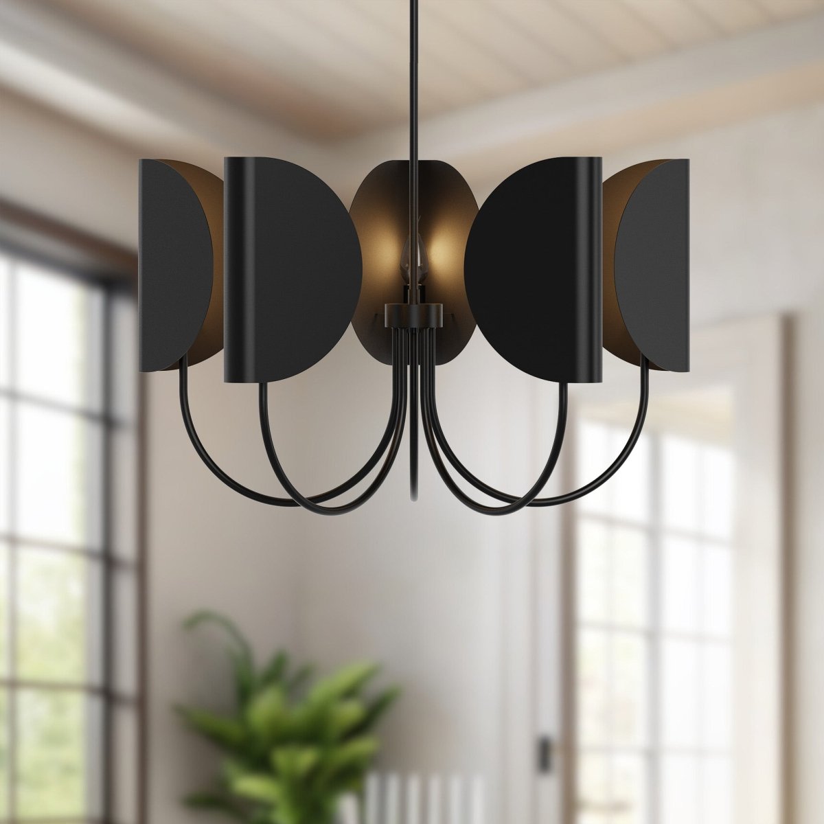 Chandelier Seno - Noir mat 32" by Alora Lighting | Luminaires & cie