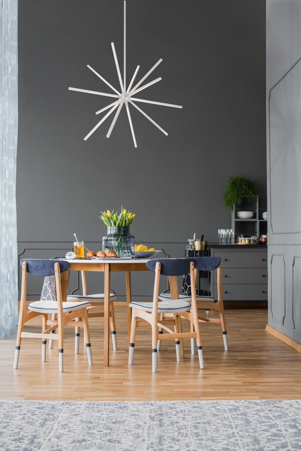 Lustre Sirius Minor Blanc, 32 1/4" – vue 2