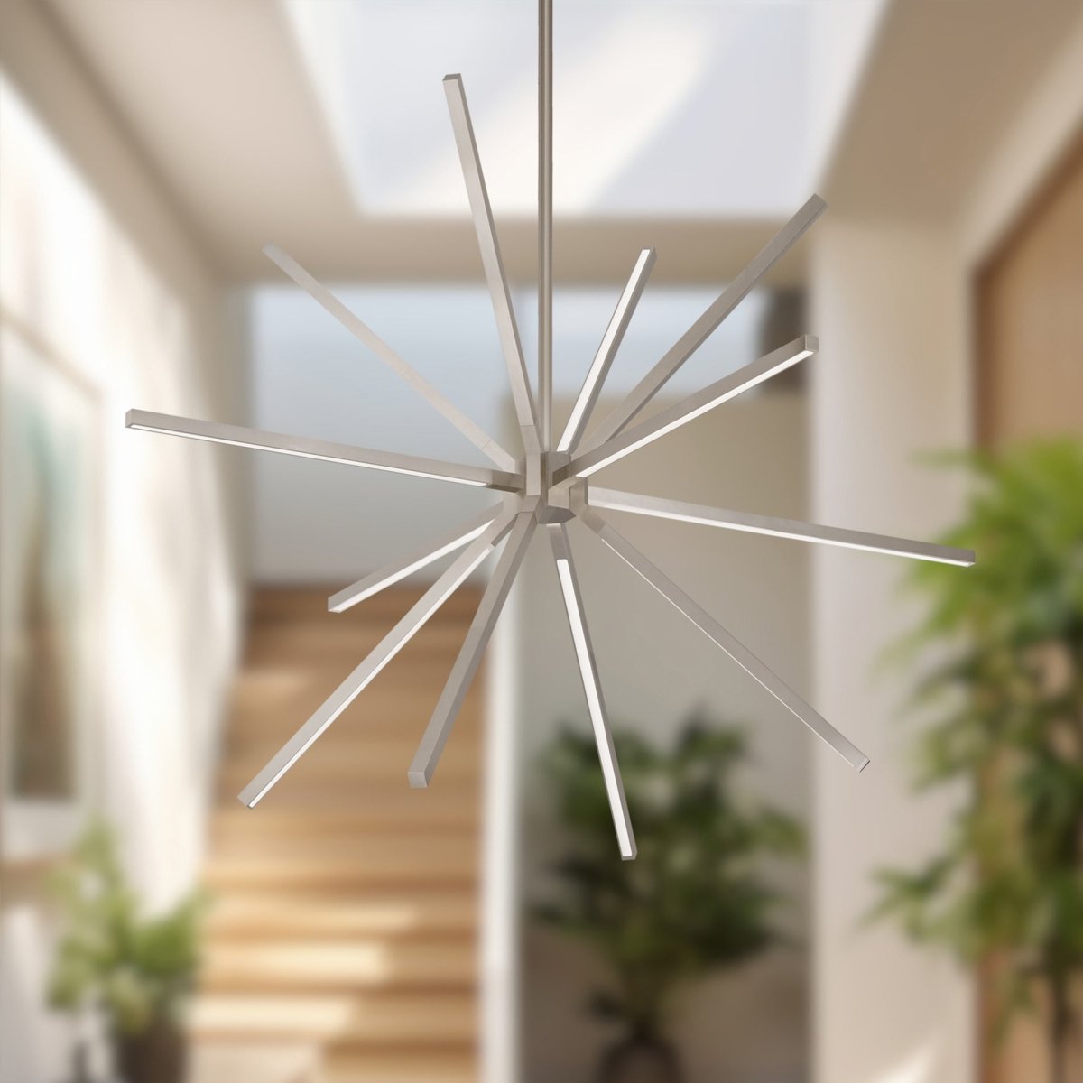 Chandelier Sirius Minor - Nickel brossé 32 1/4" by Kuzco Lighting | Luminaires & cie