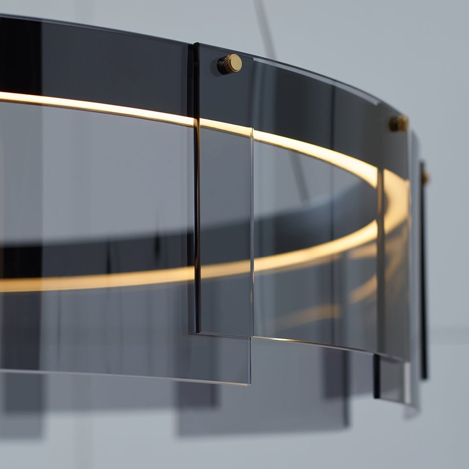 Chandelier Stratos - Fumée/Noir by Tech Lighting | Luminaires & cie