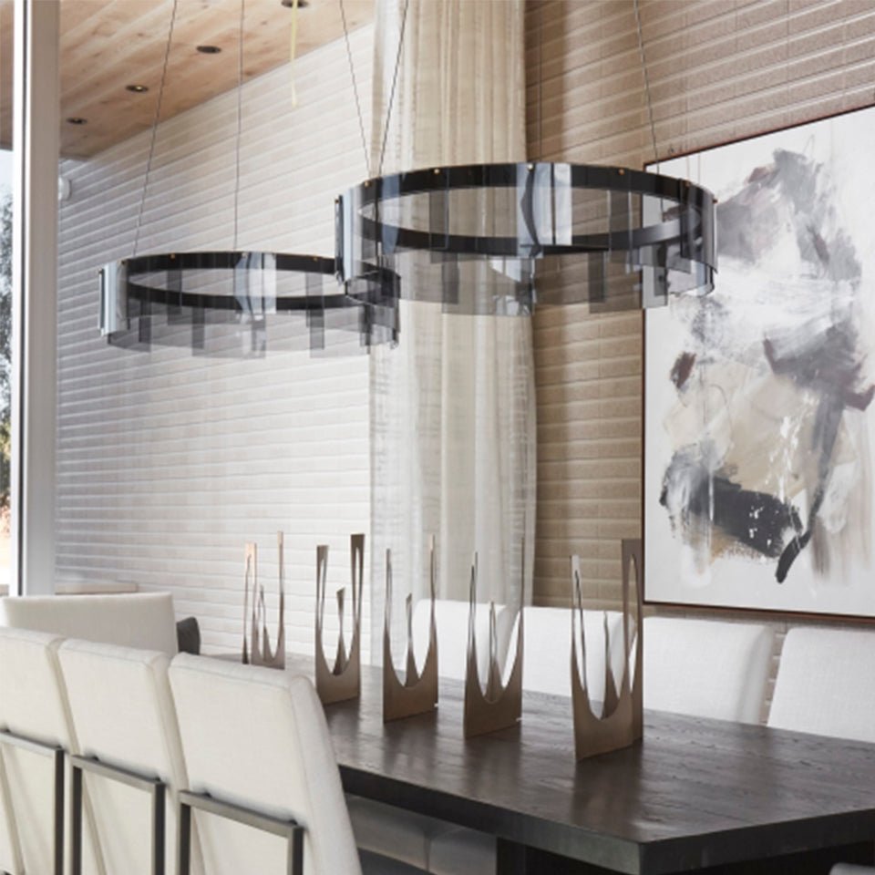Chandelier Stratos - Fumée/Noir by Tech Lighting | Luminaires & cie