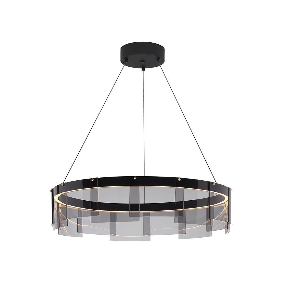 Chandelier Stratos - Fumée/Noir by Tech Lighting | Luminaires & cie