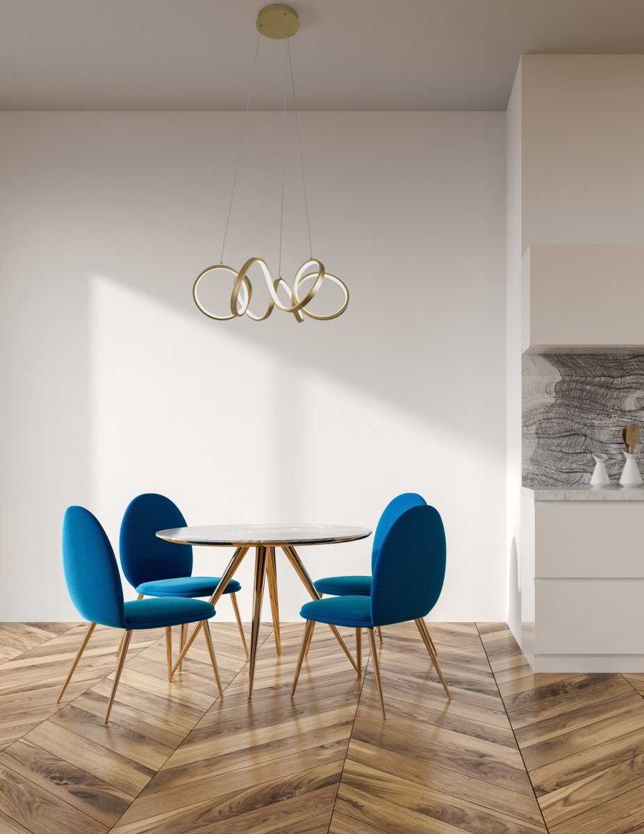 Chandelier Synergy - Laiton antique 23 3/4" by Kuzco Lighting | Luminaires & cie