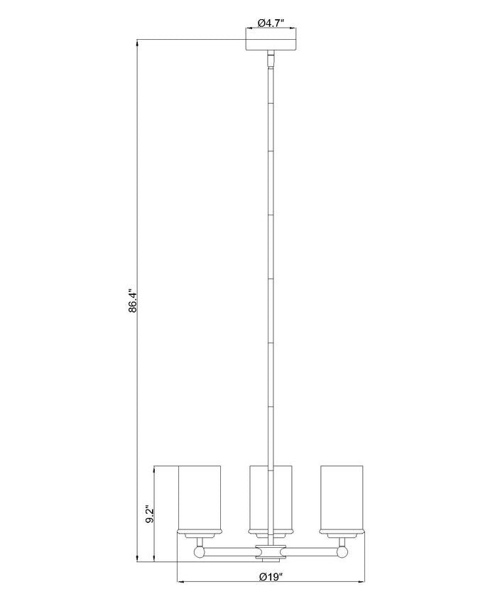 Lustre Thayer Nickel brossé, 19" – vue 8