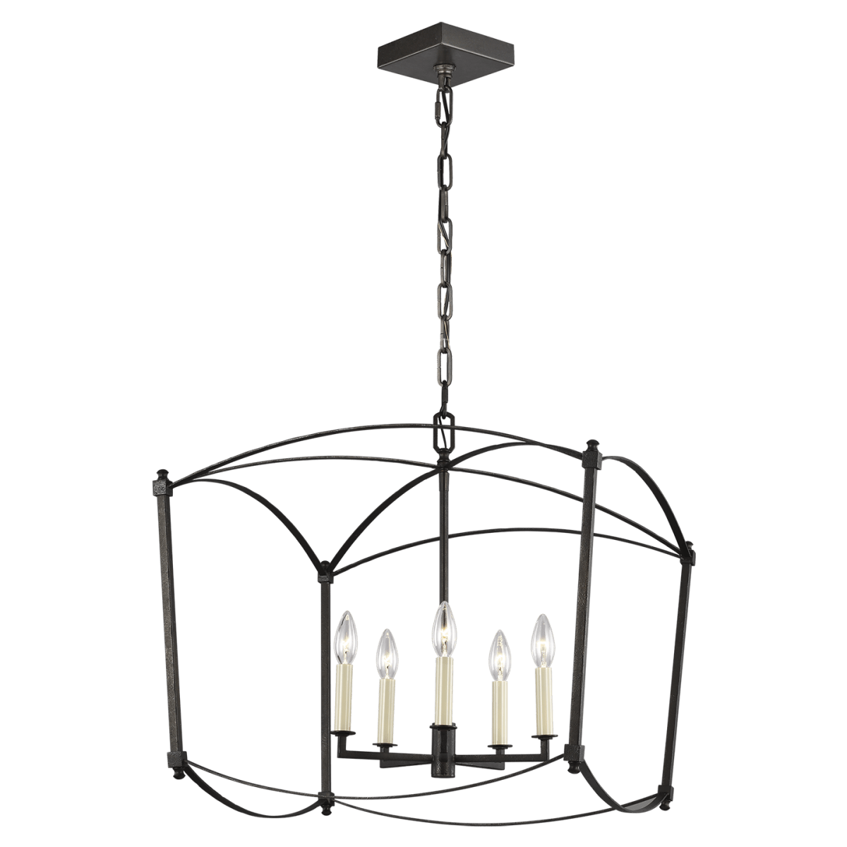 Chandelier Thayer - Smith Steel 23 1/8" by Visual Comfort Studio | Luminaires & cie