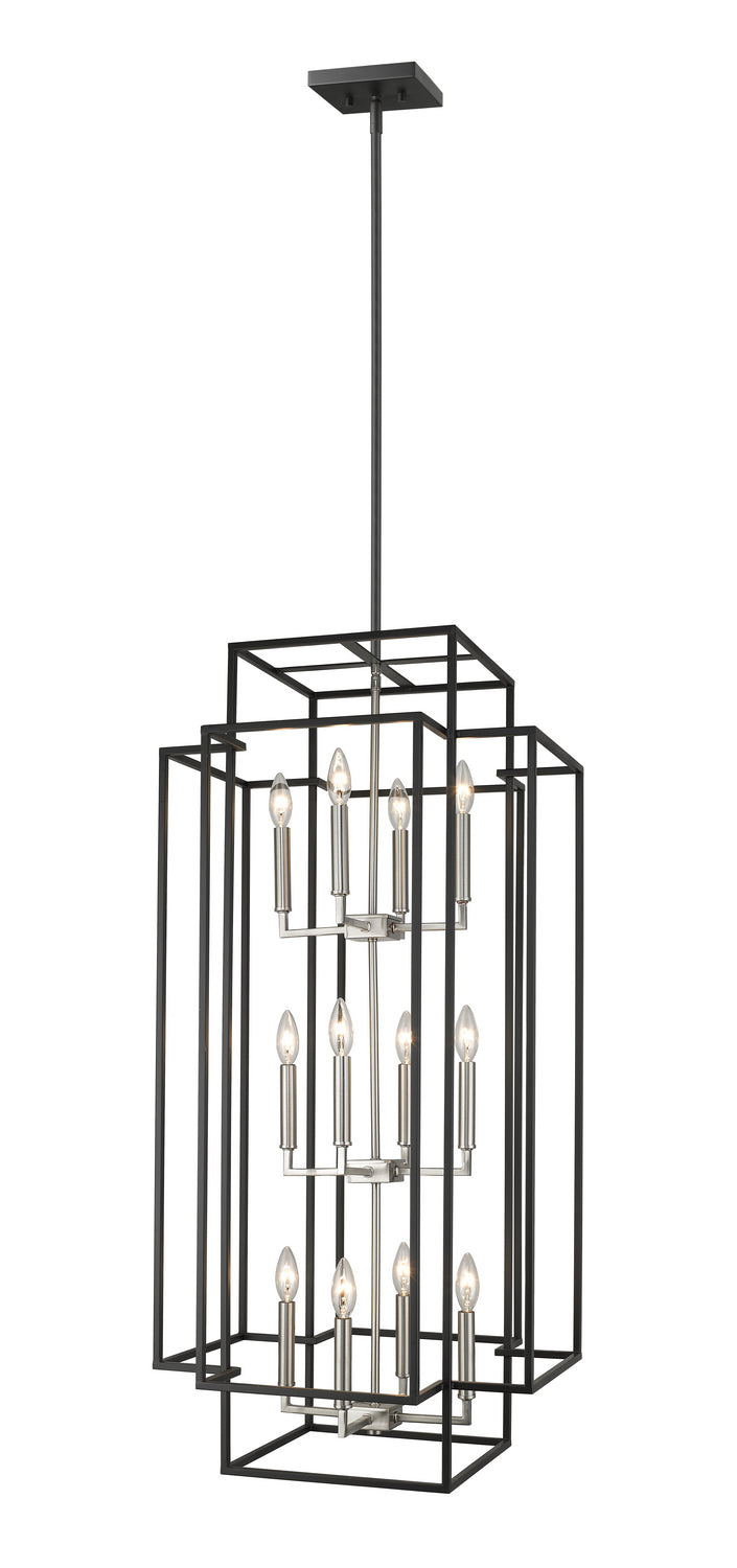 Lustre Titania Noir + Nickel brossé, 42" – Z-Lite