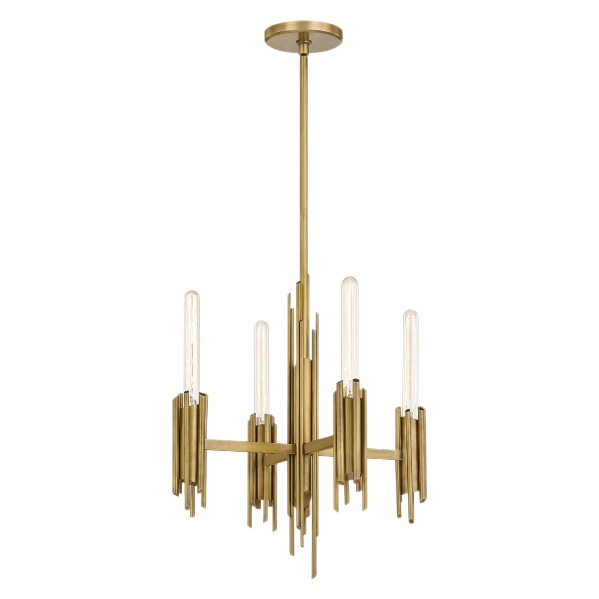 Chandelier Torres - Laiton vintage 19 1/4" by Alora Lighting | Luminaires & cie