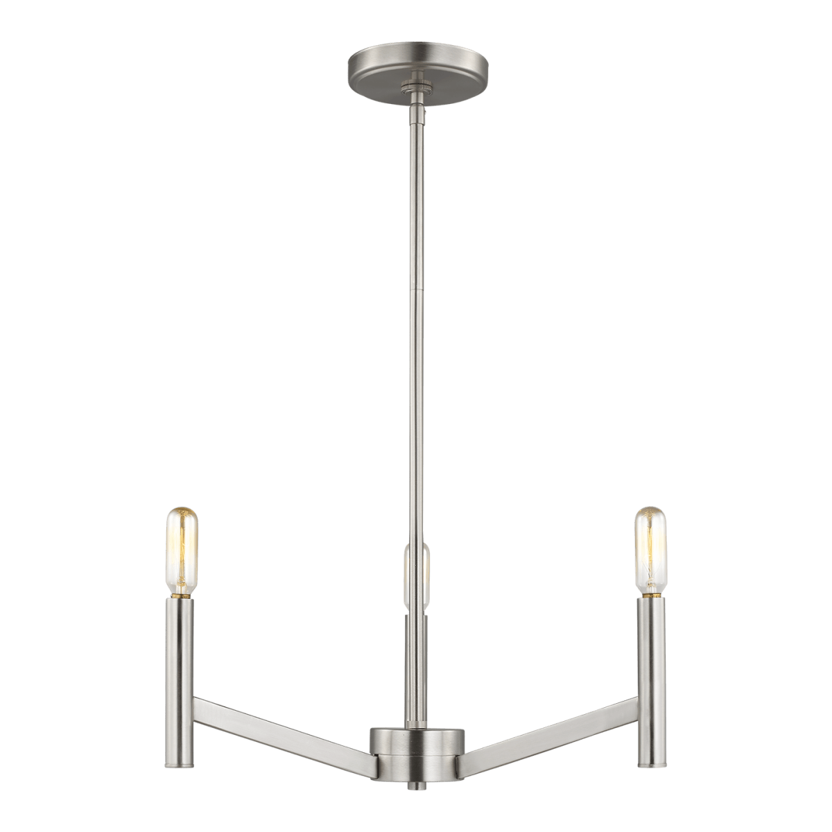 Chandelier Vector - Nickel brossé 18" Ampoules non - incluses by Visual Comfort Studio | Luminaires & cie