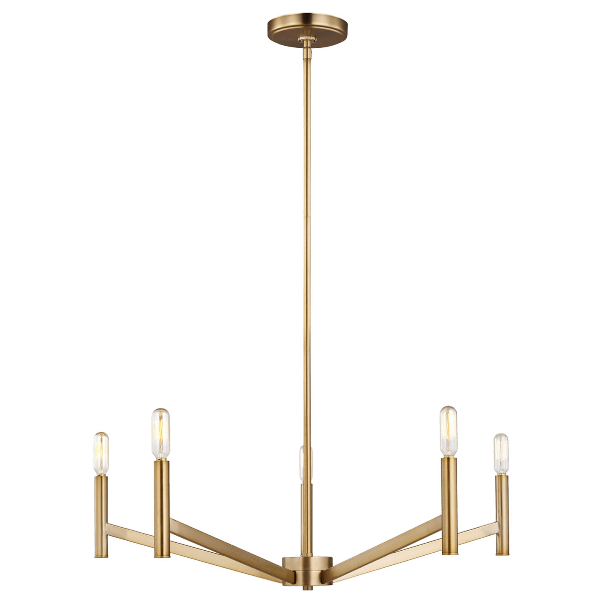 Chandelier Vector - Laiton satiné 28" Ampoules non - incluses by Visual Comfort Studio | Luminaires & cie