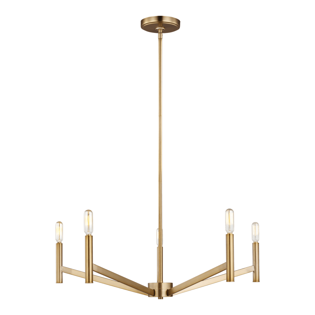 Chandelier Vector - Laiton satiné 28" Ampoules DEL incluses by Visual Comfort Studio | Luminaires & cie
