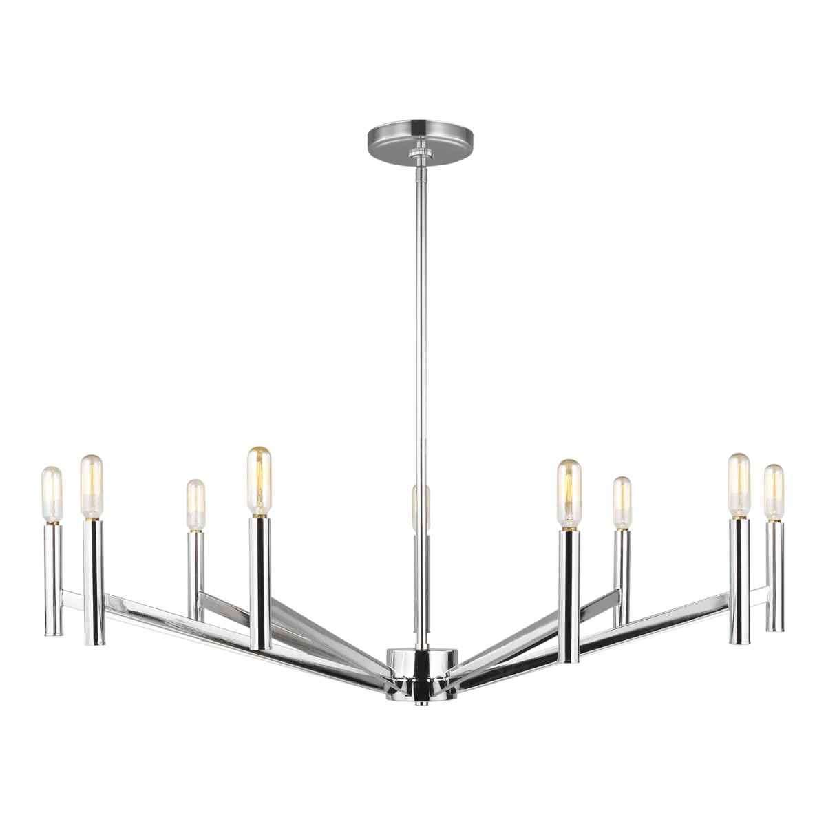 Chandelier Vector - Chrome 36" Ampoules DEL incluses by Visual Comfort Studio | Luminaires & cie