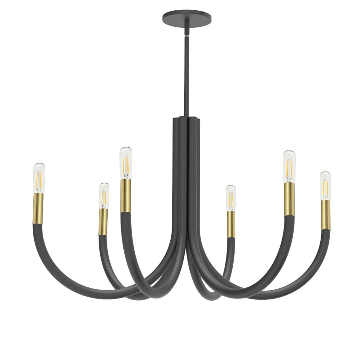 Chandelier Wand - Noir et Laiton vieilli 28" by Dainolite | Luminaires & cie