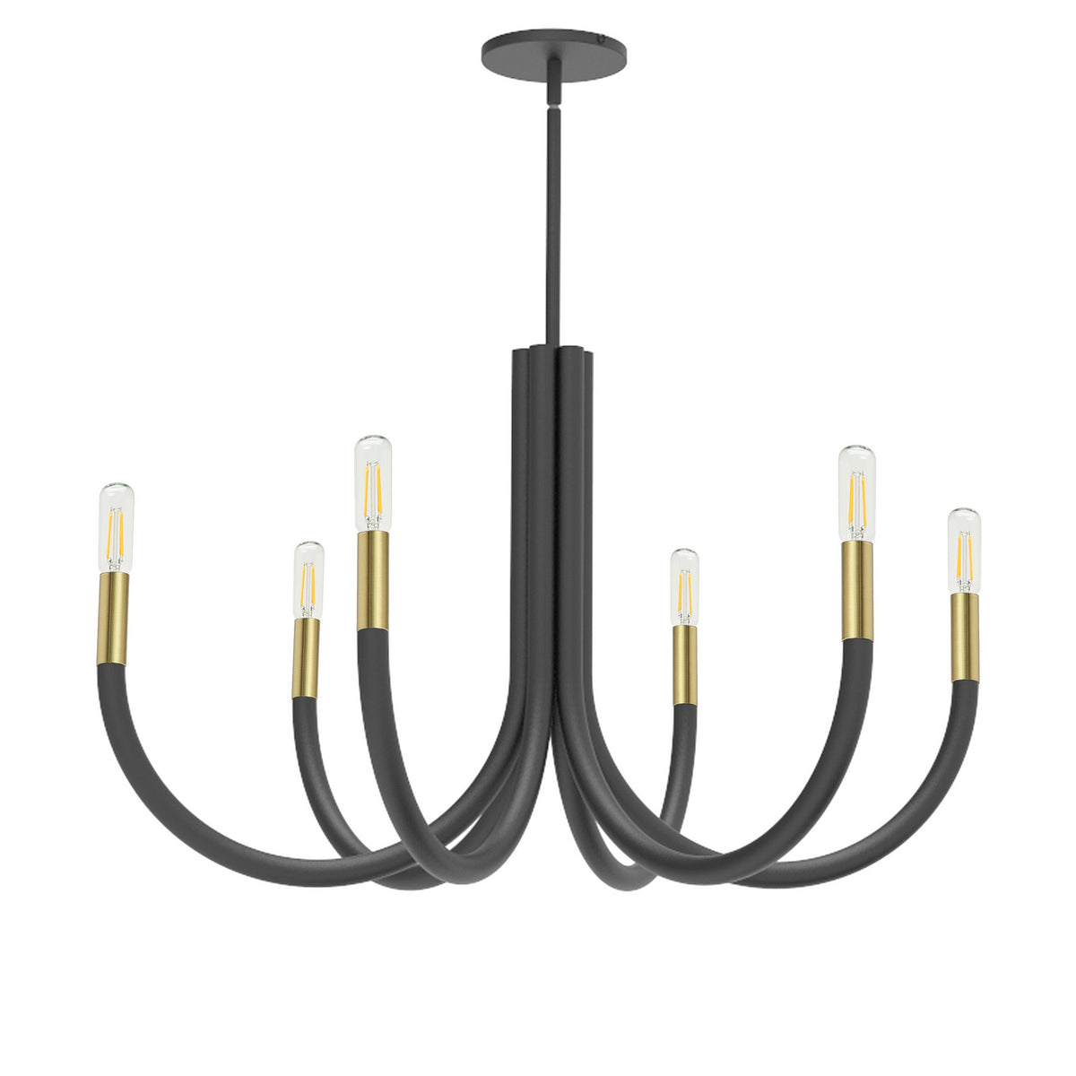Lustre Wand Noir mat et Laiton vieilli, 28" – Dainolite