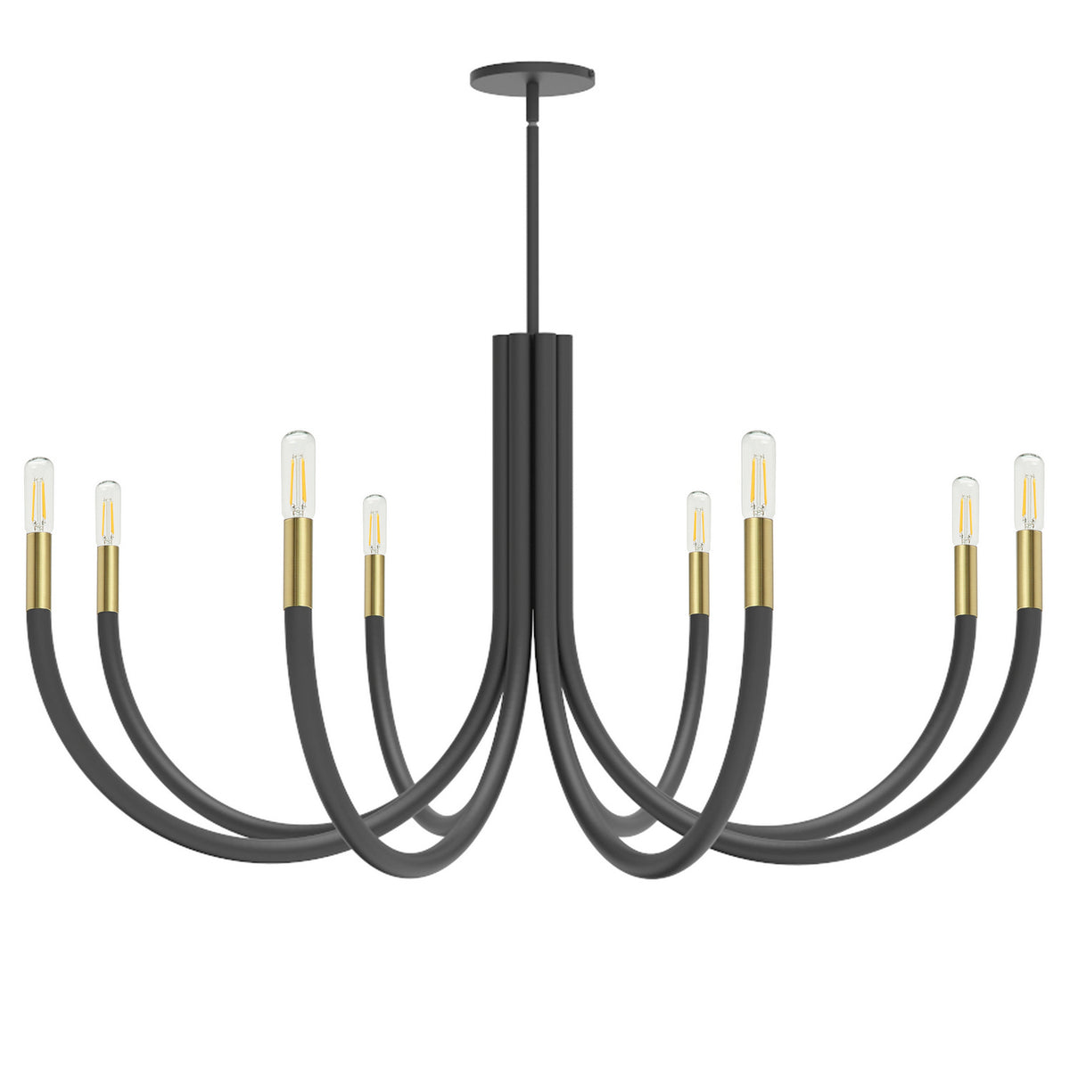 Lustre Wand Noir mat et Laiton vieilli, 38" – Dainolite
