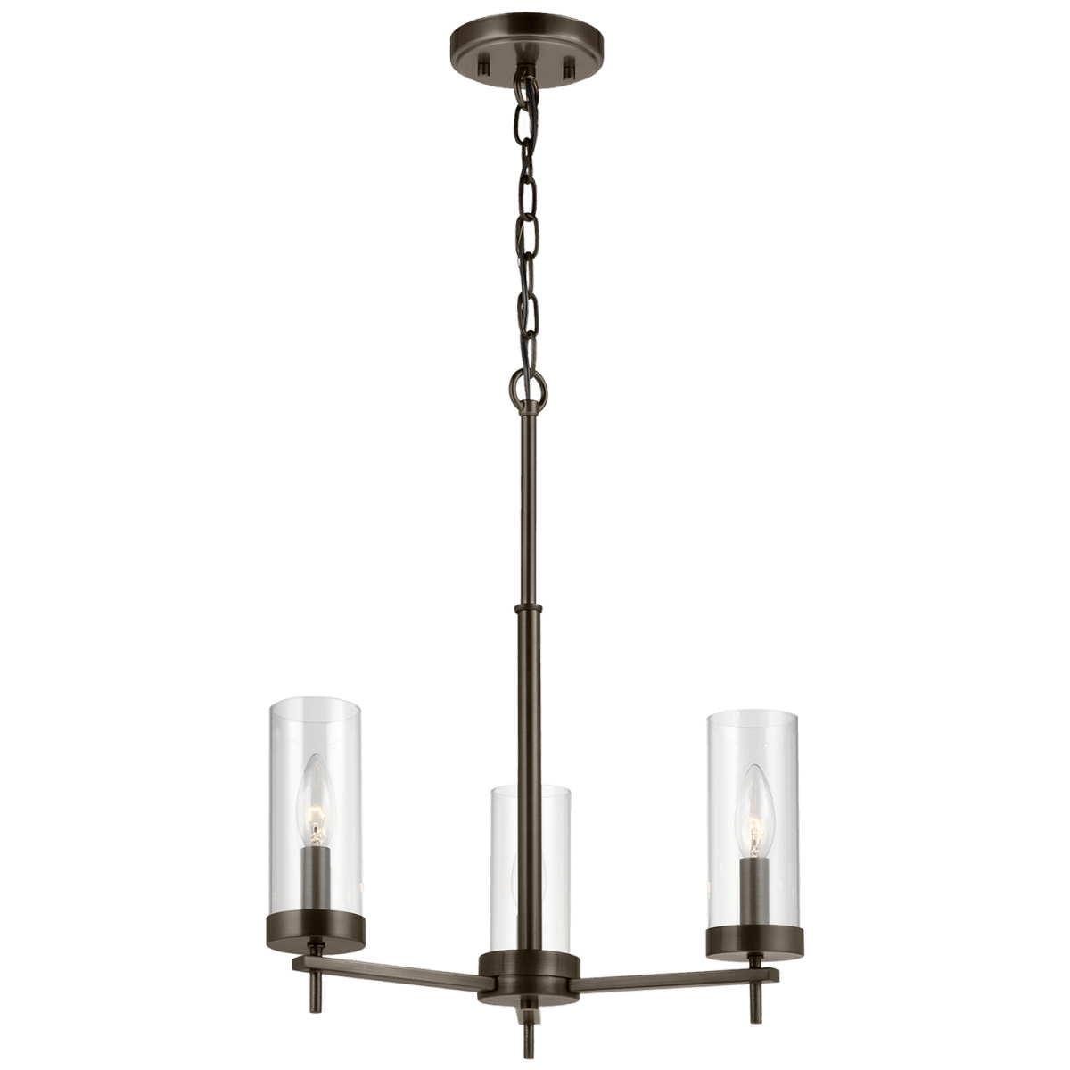 Chandelier Zire - Bronze brossé bronze 18" Ampoules non - incluses by Visual Comfort Studio | Luminaires & cie