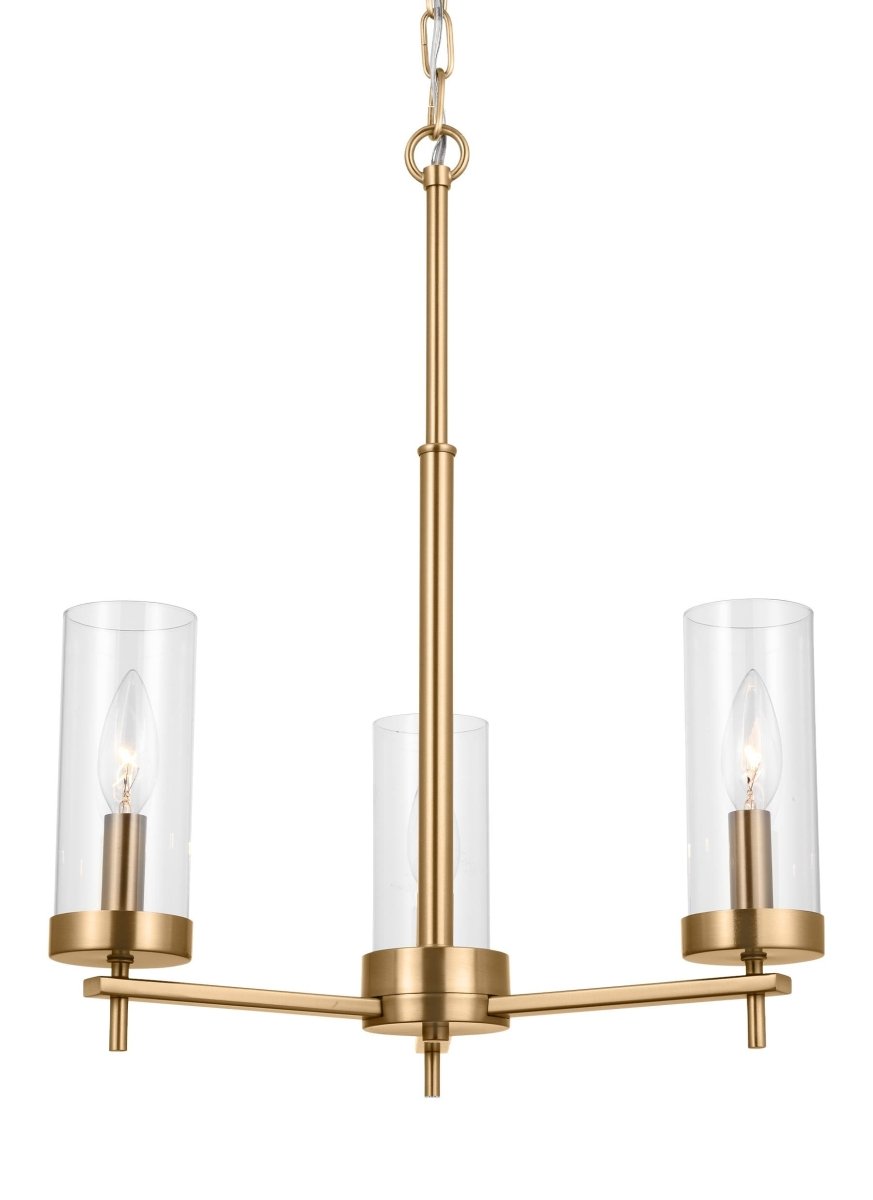 Chandelier Zire - Laiton satiné 18" Ampoules non - incluses by Visual Comfort Studio | Luminaires & cie