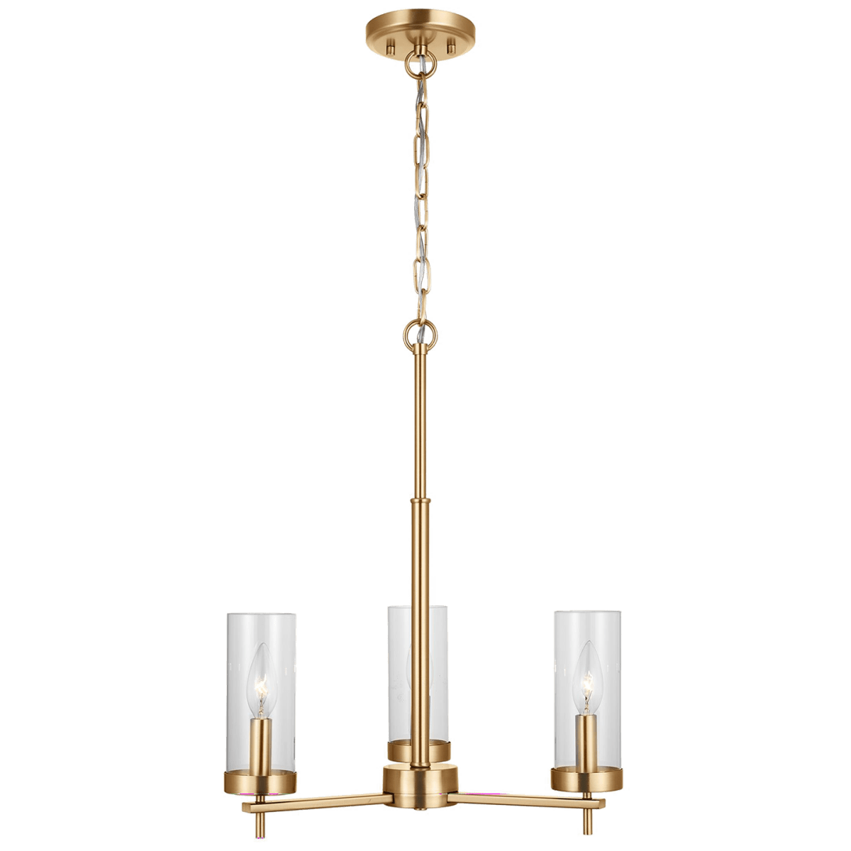 Chandelier Zire - Laiton satiné 18" Ampoules non - incluses by Visual Comfort Studio | Luminaires & cie