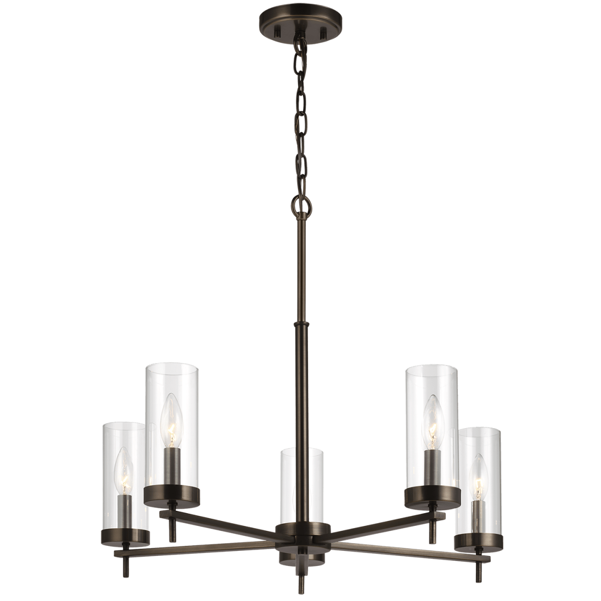 Chandelier Zire - Bronze brossé bronze 26" Ampoules non - incluses by Visual Comfort Studio | Luminaires & cie