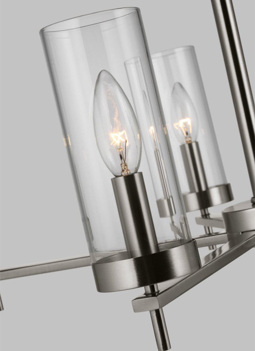 Chandelier Zire - Nickel brossé 26" Ampoules non - incluses by Visual Comfort Studio | Luminaires & cie