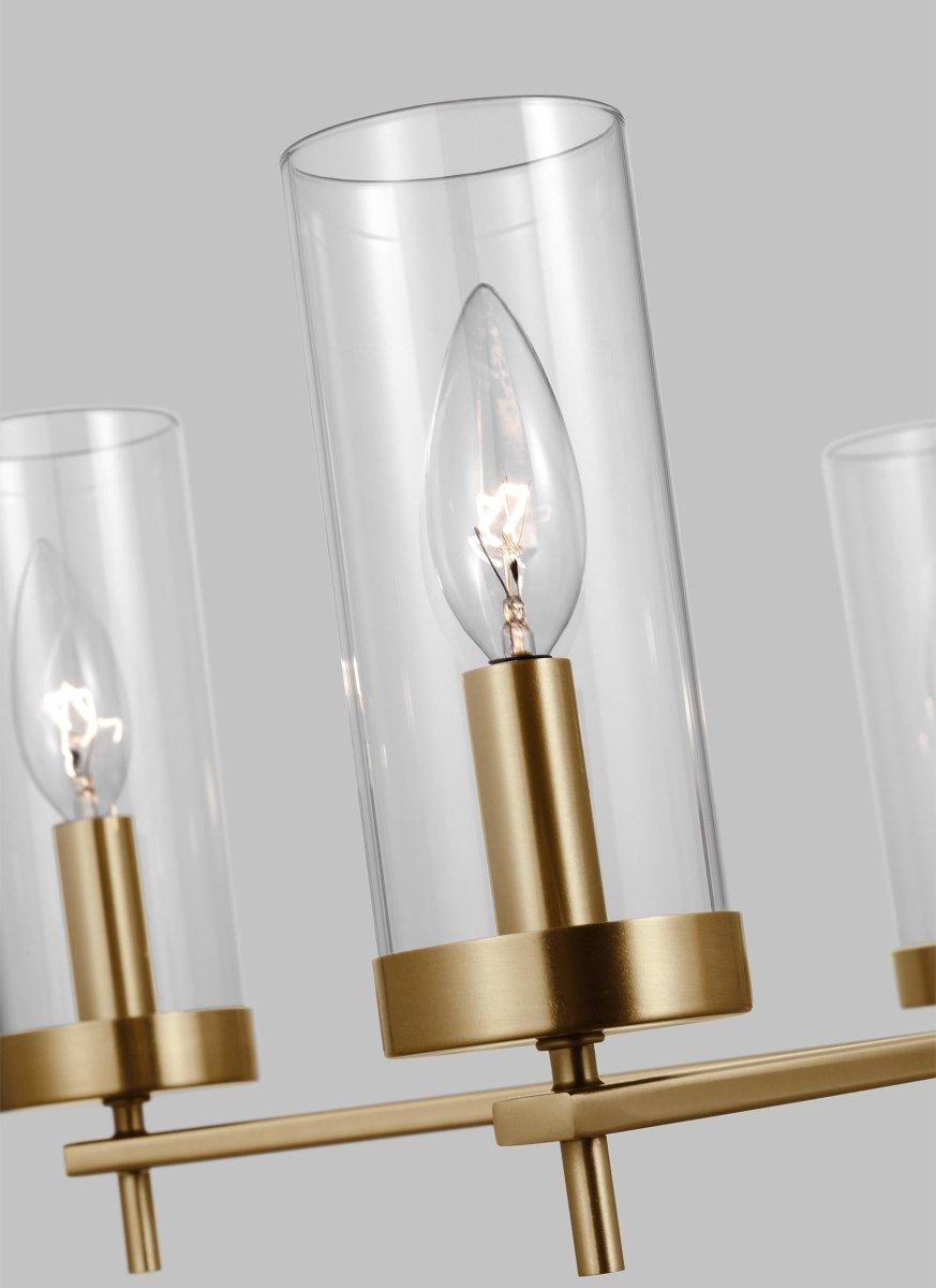 Chandelier Zire - Laiton satiné 26" Ampoules DEL incluses by Visual Comfort Studio | Luminaires & cie
