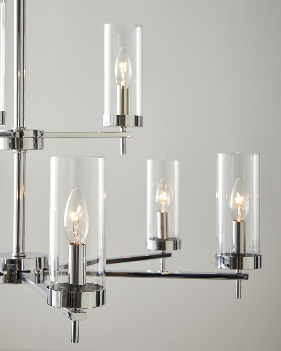 Chandelier Zire - Chrome 32" Ampoules non - incluses by Visual Comfort Studio | Luminaires & cie