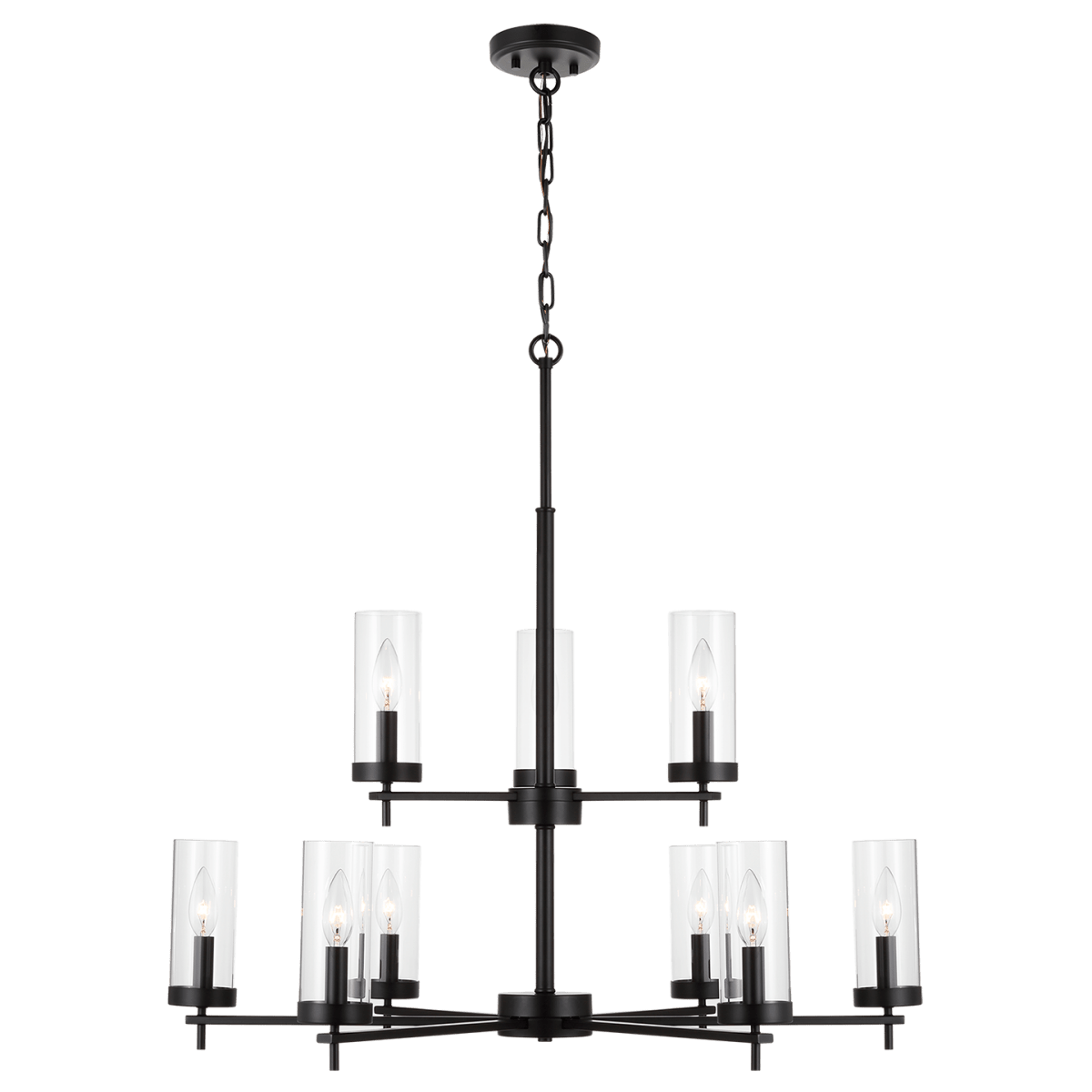 Chandelier Zire - Noir de minuit 32" Ampoules non - incluses by Visual Comfort Studio | Luminaires & cie