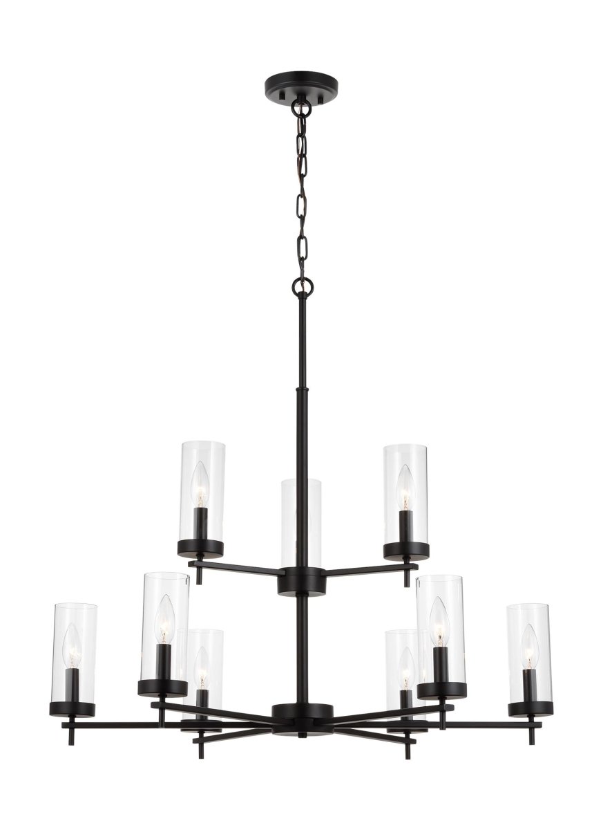 Chandelier Zire - Noir de minuit 32" Ampoules non - incluses by Visual Comfort Studio | Luminaires & cie