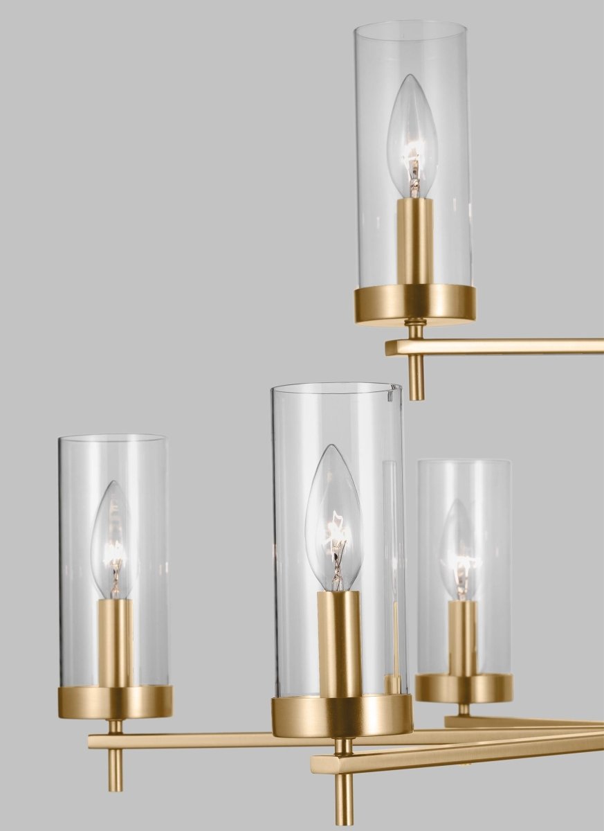 Chandelier Zire - Laiton satiné 32" Ampoules non - incluses by Visual Comfort Studio | Luminaires & cie