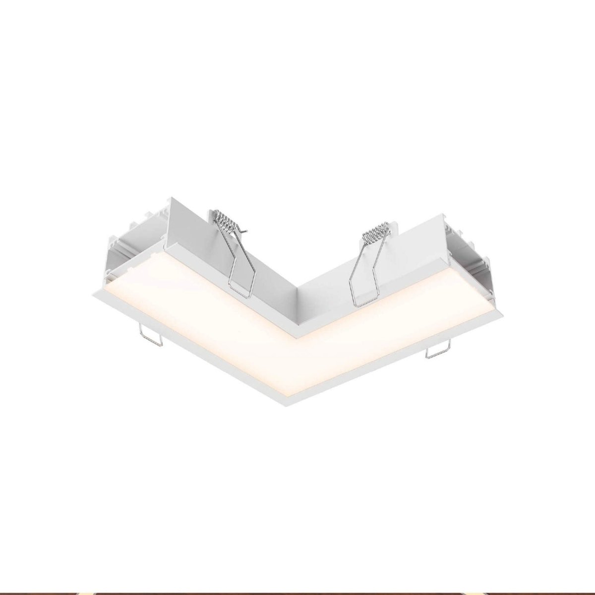 Connecteur en L encastré Boulevard - Blanc 120/277/347 V by dals | Luminaires & cie
