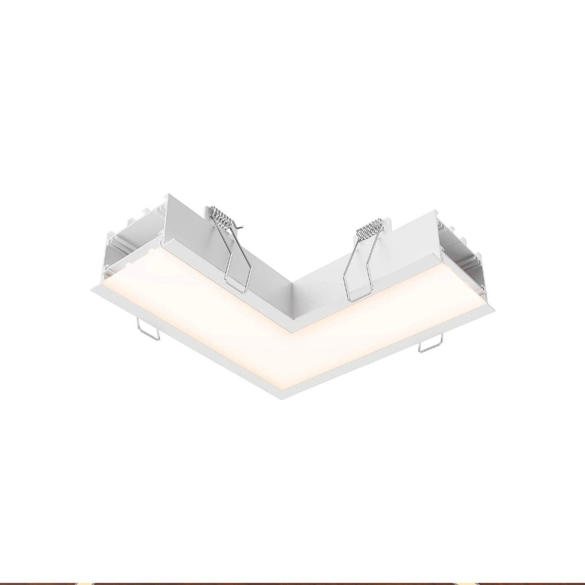 Connecteur en L encastré Boulevard Blanc, 120/277/347 V – dals