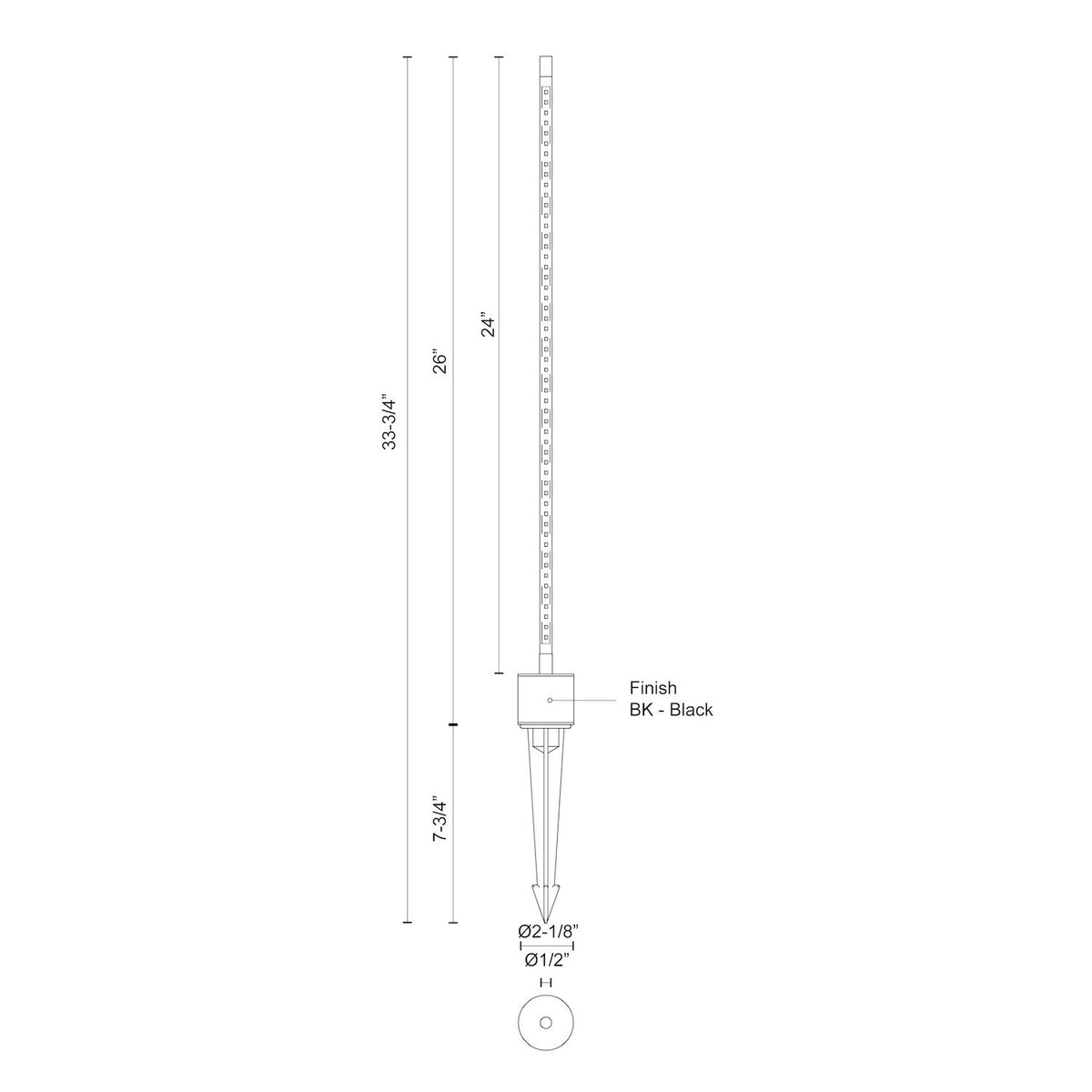 Luminaire de sentier Dorian 26" – vue 4