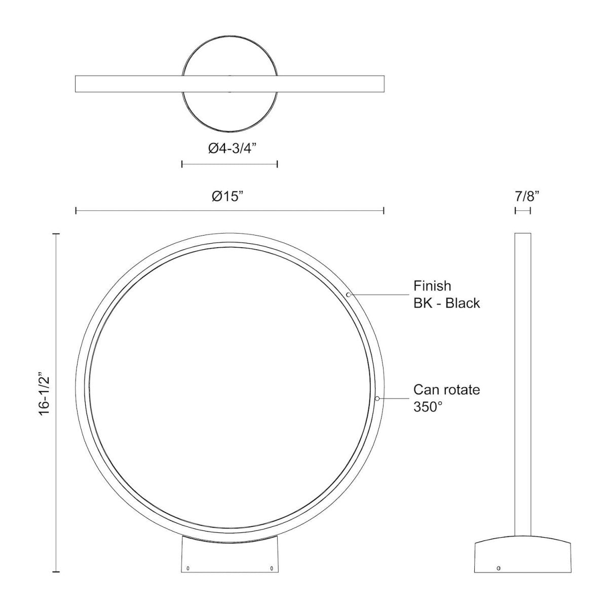 Éclairage paysager bas voltage Parc - 15" by Kuzco Lighting | Luminaires & cie