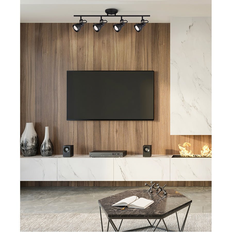 Éclairage sur rail Polo - Nickel et chrome brossé 5" 14" by Canarm | Luminaires & cie