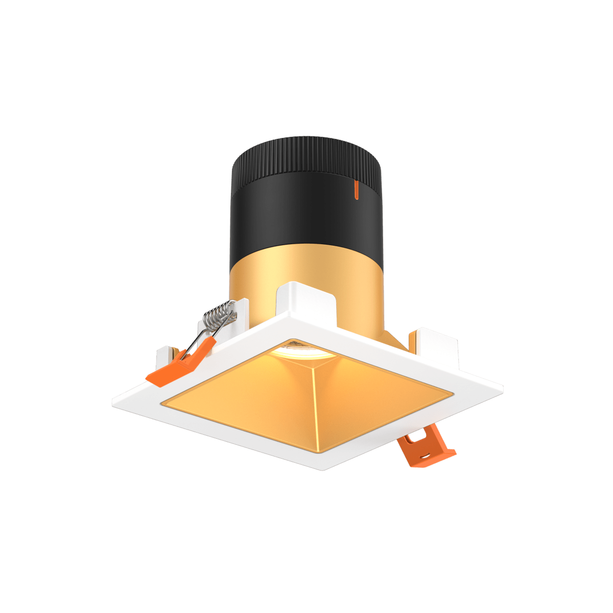 Encastré 3" carré Moda - 20° Blanc Or by dals | Luminaires & cie