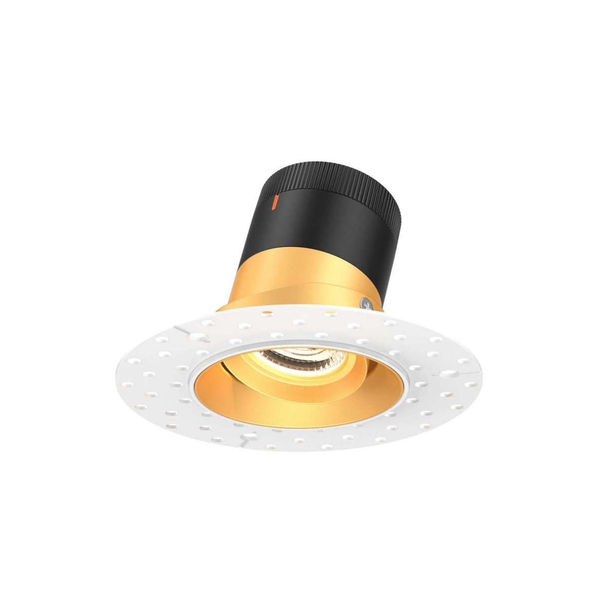 Encastré 3" rond dirigeable Moda - 20° Sans cadre Or by dals | Luminaires & cie