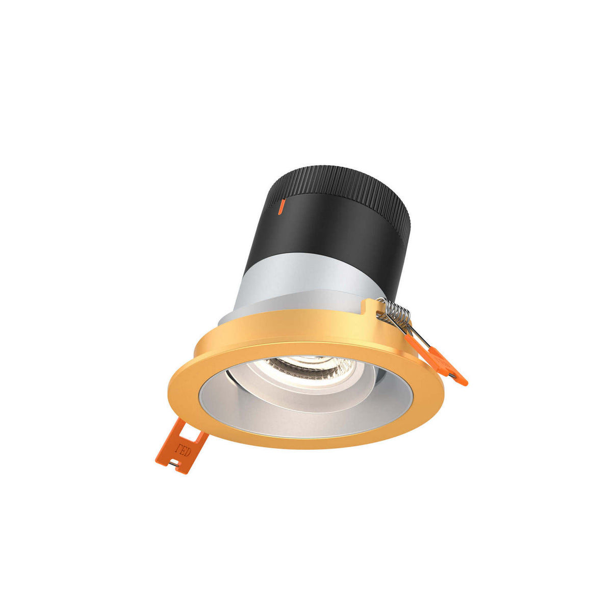 Encastré 3" rond dirigeable Moda 20°, Or, Alzak – dals