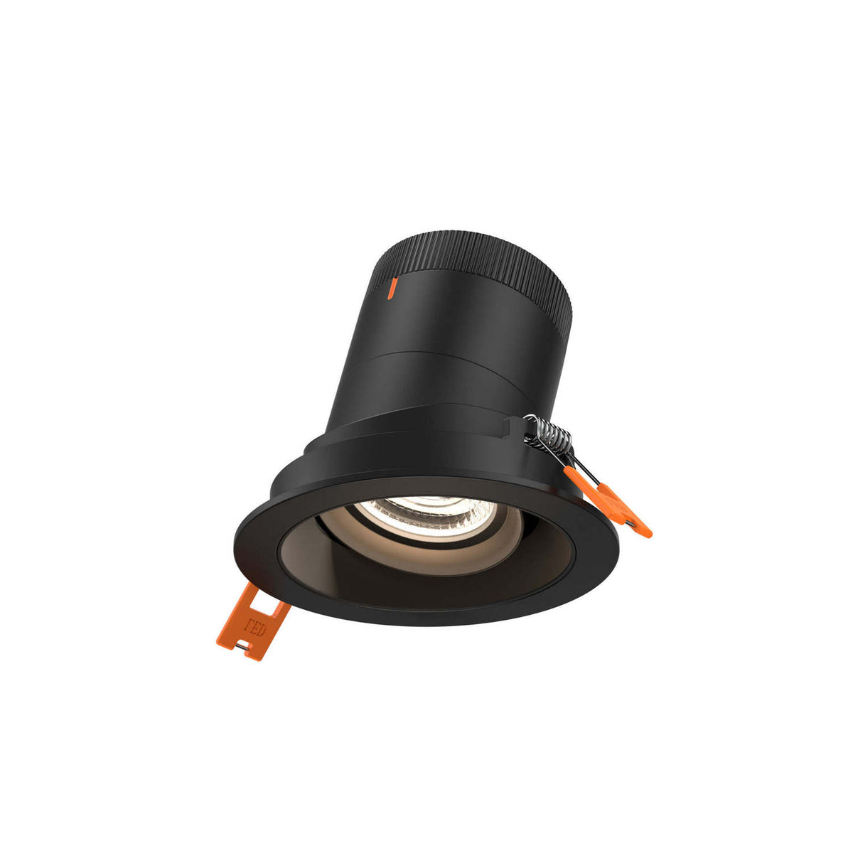 Encastré 3" rond dirigeable Moda 20°, Noir, Noir – dals