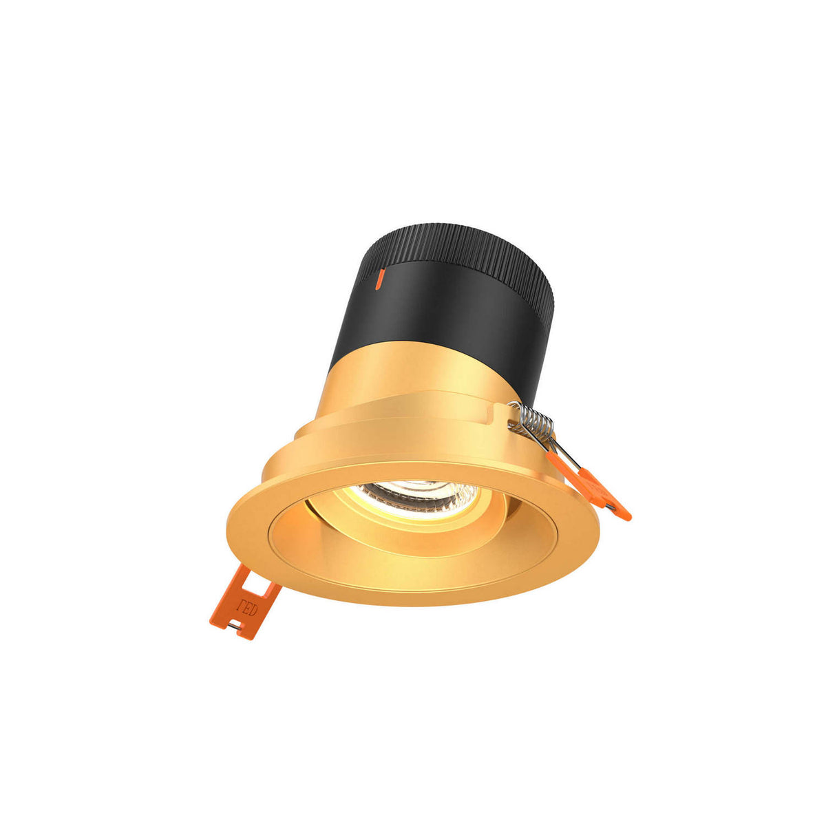 Encastré 3" rond dirigeable Moda 20°, Or, Or – dals