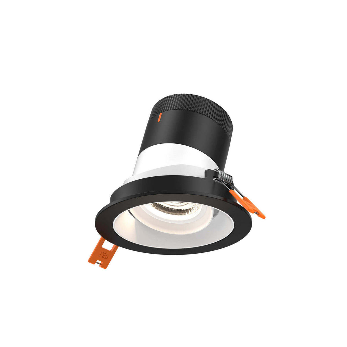 Encastré 3" rond dirigeable Moda 20°, Noir, Blanc – dals