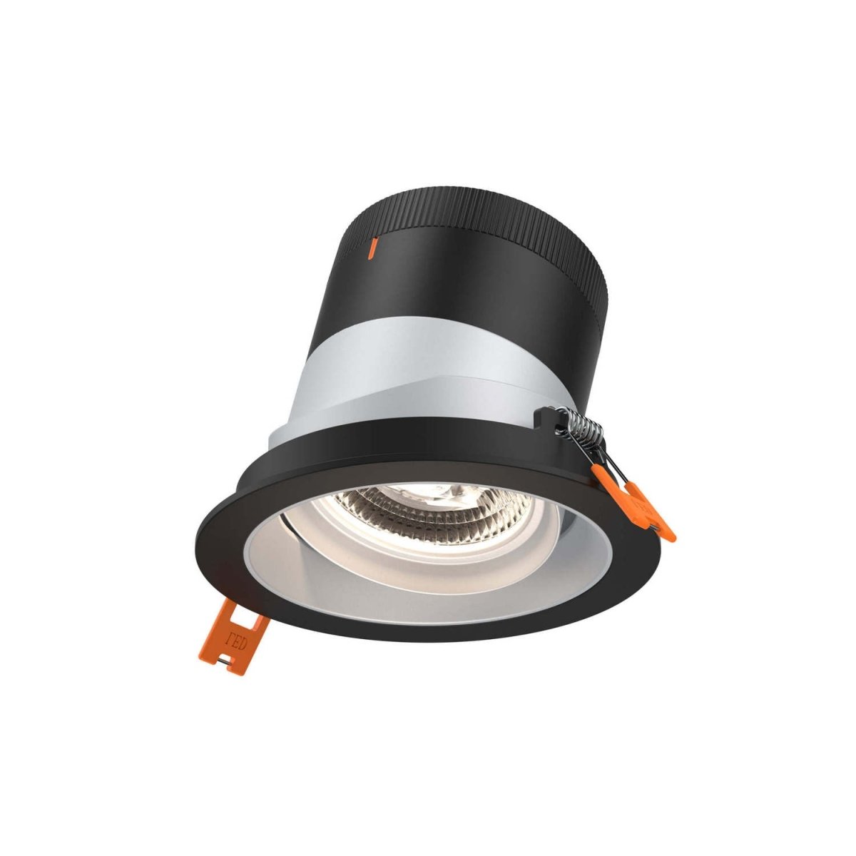 Encastré 4" rond dirigeable Moda - 20° Noir Alzak by dals | Luminaires & cie